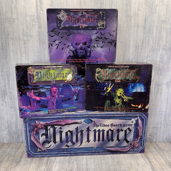 Atmosfear Other - 100% COMPLETE Nightmare Series Video Board Game Set 1,2,3 & 4 VHS